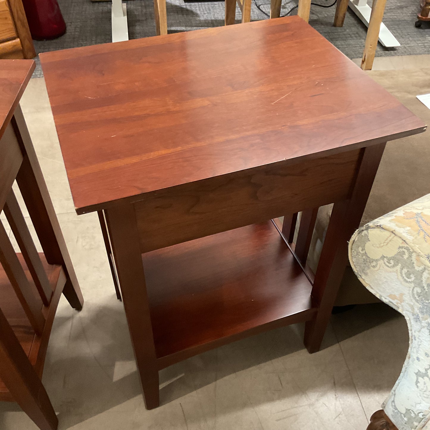 Cherry Mission Table Pair