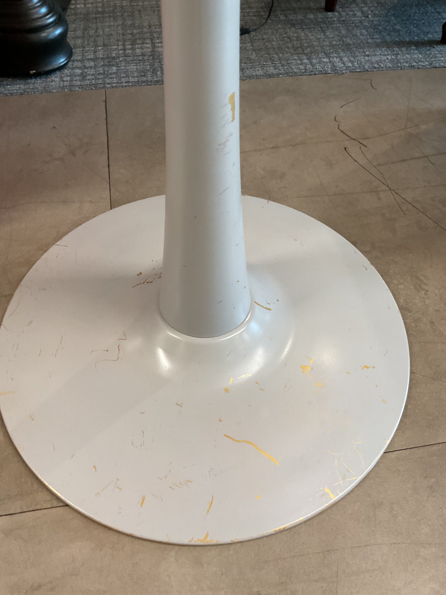 Round Marble Top Tulip Pedestal Table