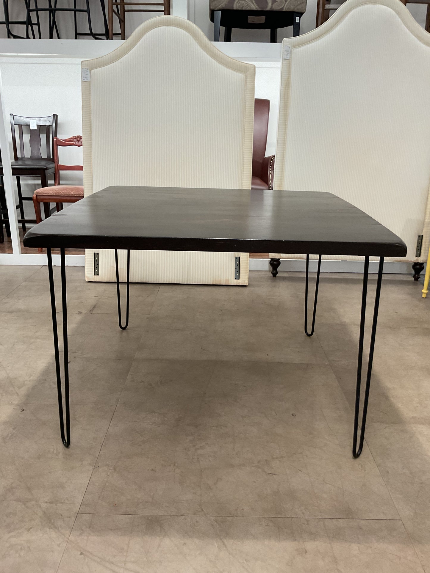 Square Wood Dining Table W/Hairpin Legs