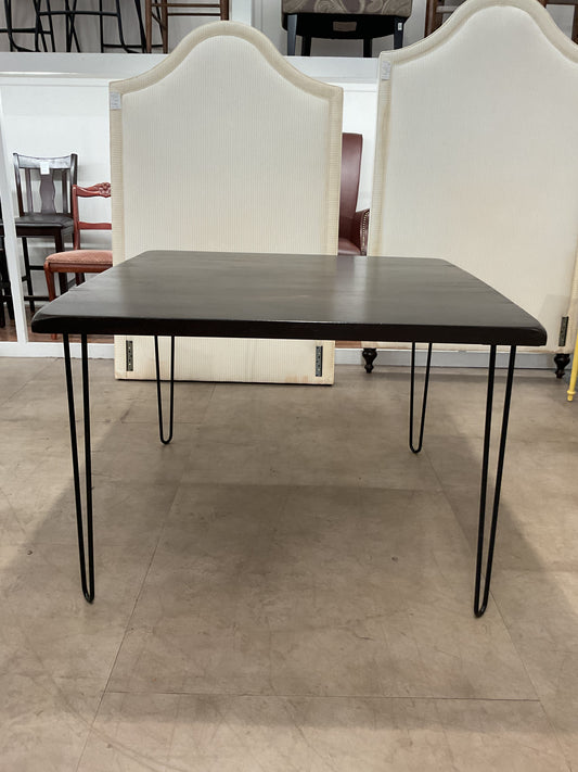 Square Wood Dining Table W/Hairpin Legs