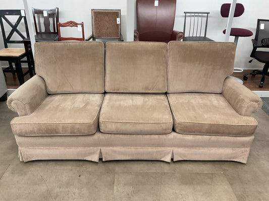 Tan Corduroy Sofa