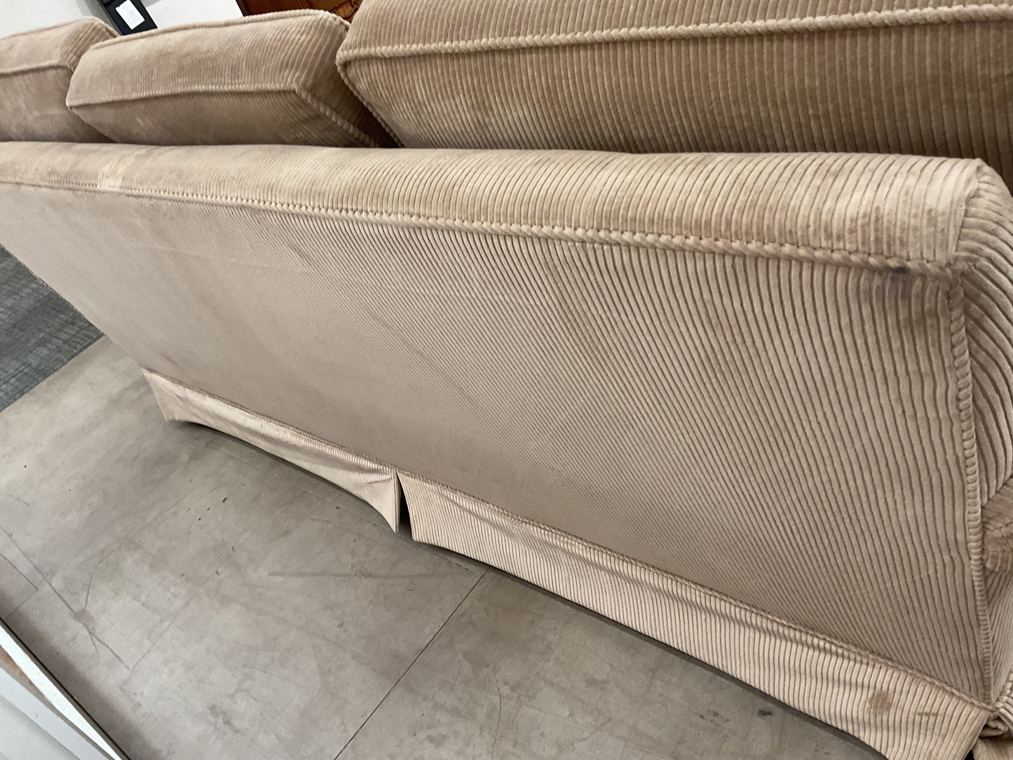 Tan Corduroy Sofa