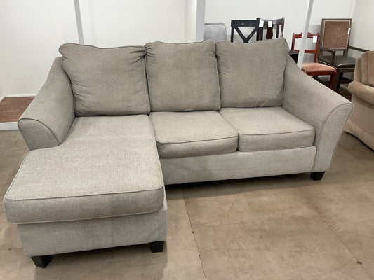 Grey Sleeper Sofa W/Chaise