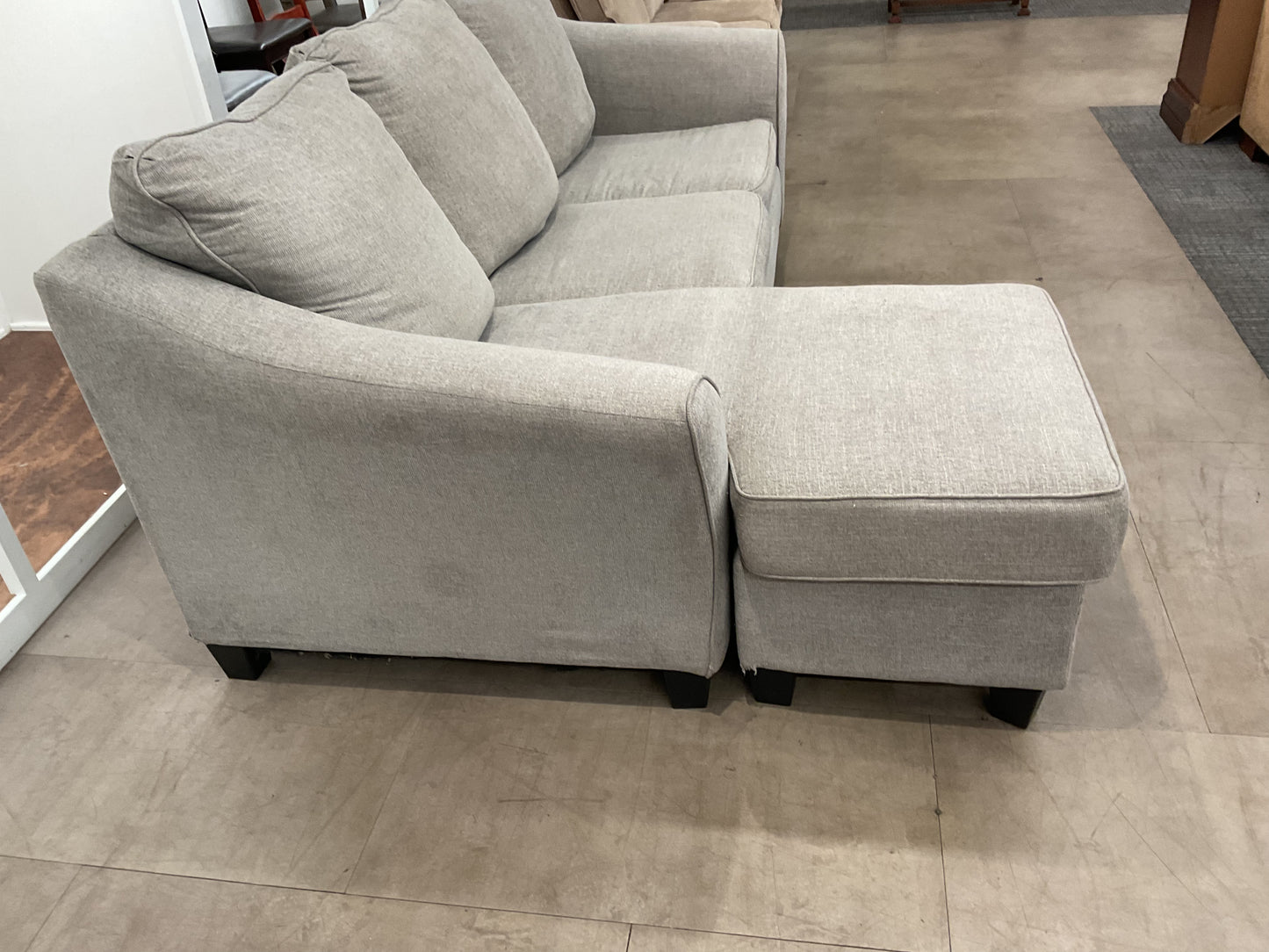 Grey Sleeper Sofa W/Chaise