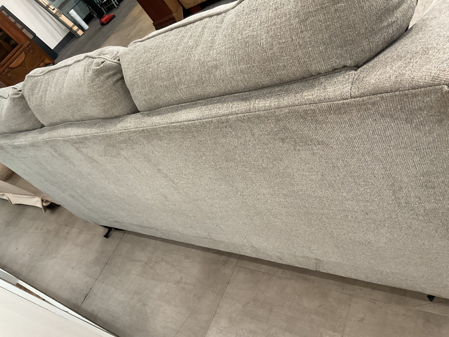 Grey Sleeper Sofa W/Chaise