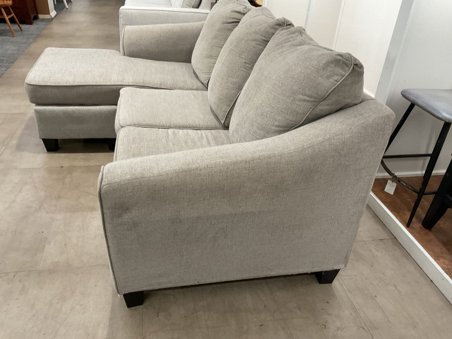 Grey Sleeper Sofa W/Chaise