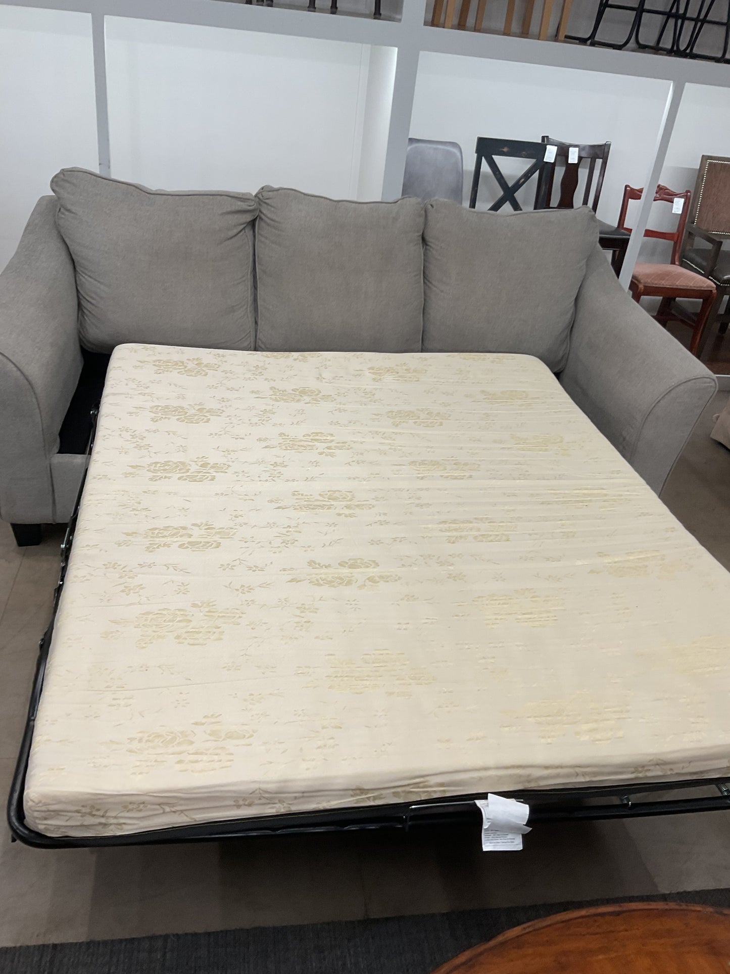 Grey Sleeper Sofa W/Chaise