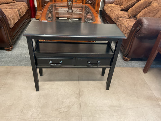 Black Console Table W/2 Drawers