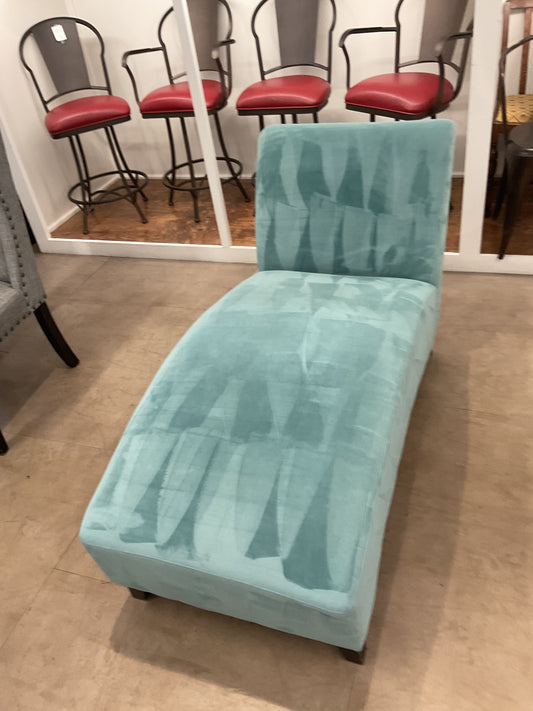 Teal Velvet Chaise Lounge