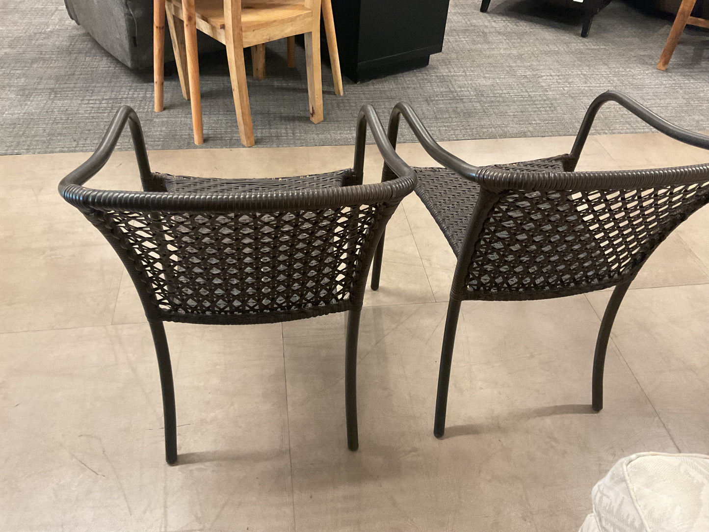 Brown Wicker Patio Chair Set