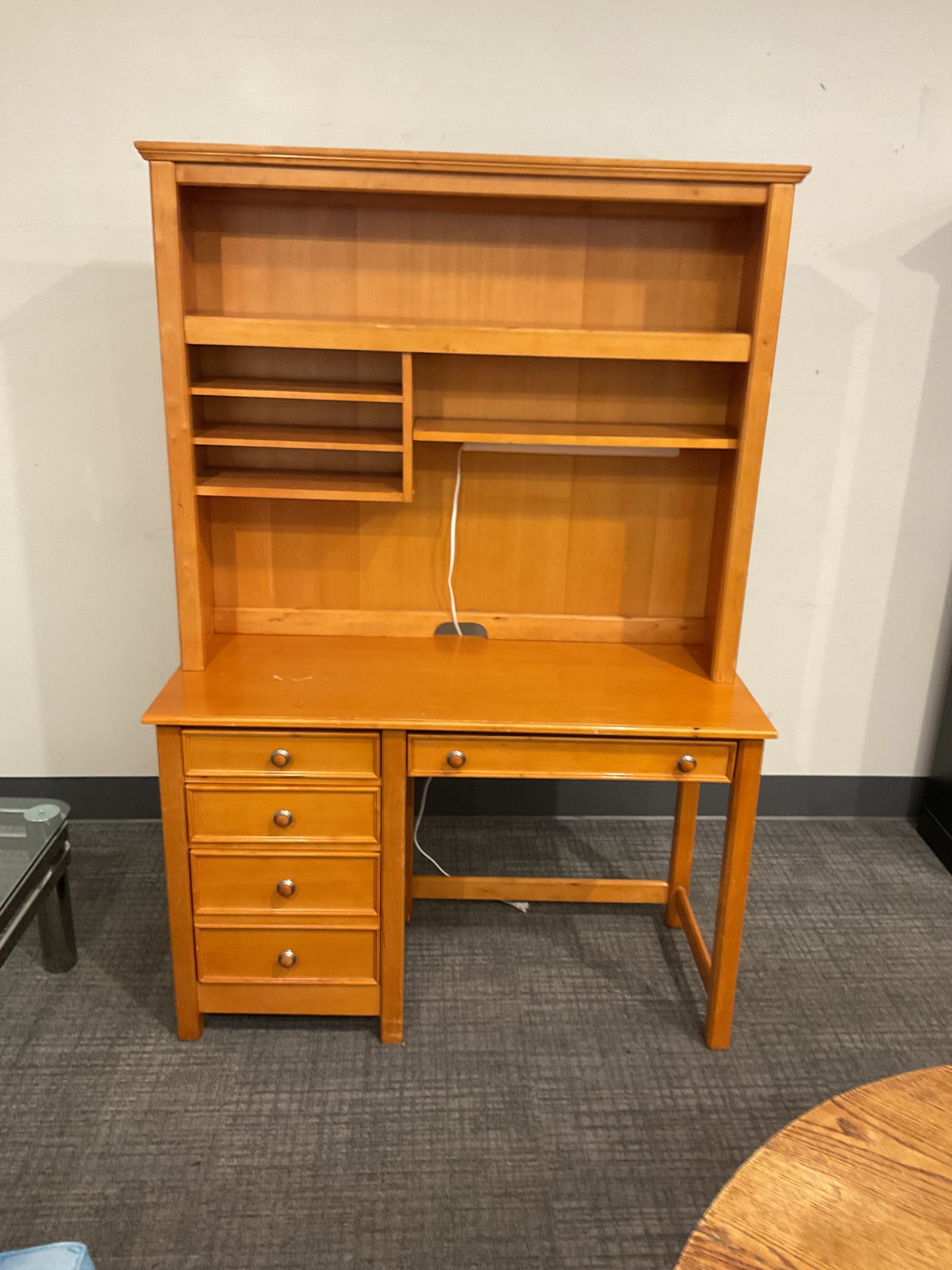 Maple Desk Hutch