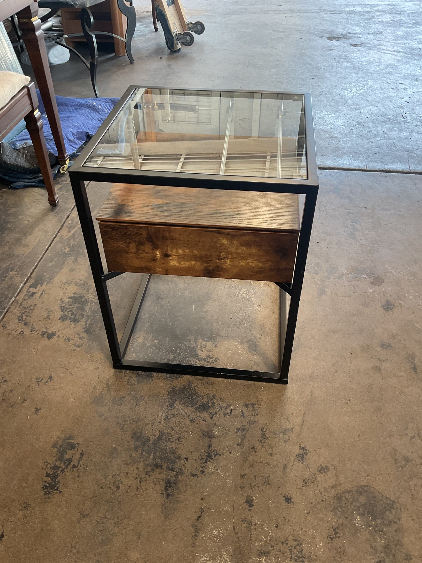 Hidden Drawer End Table **WH**