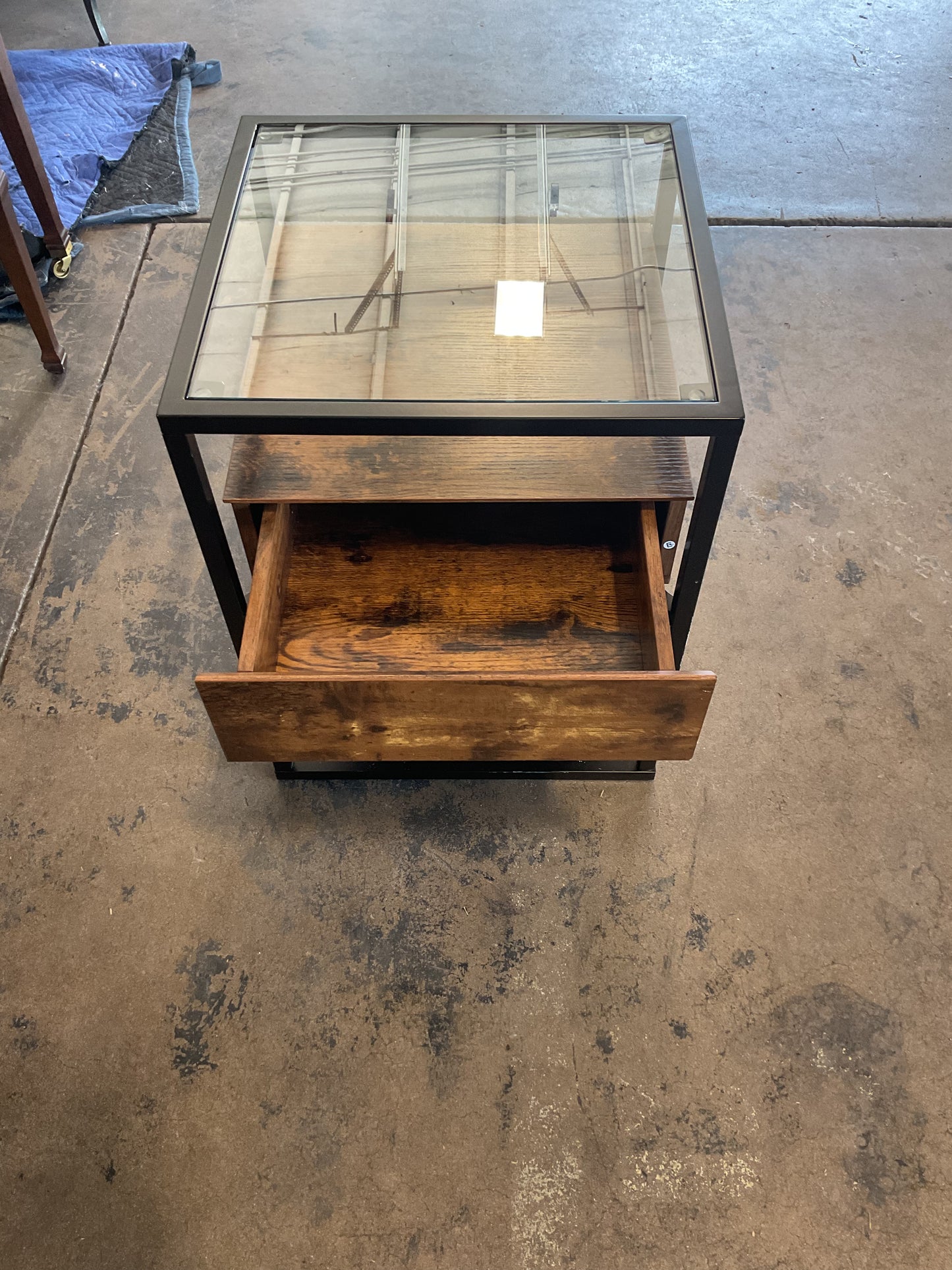 Hidden Drawer End Table **WH**