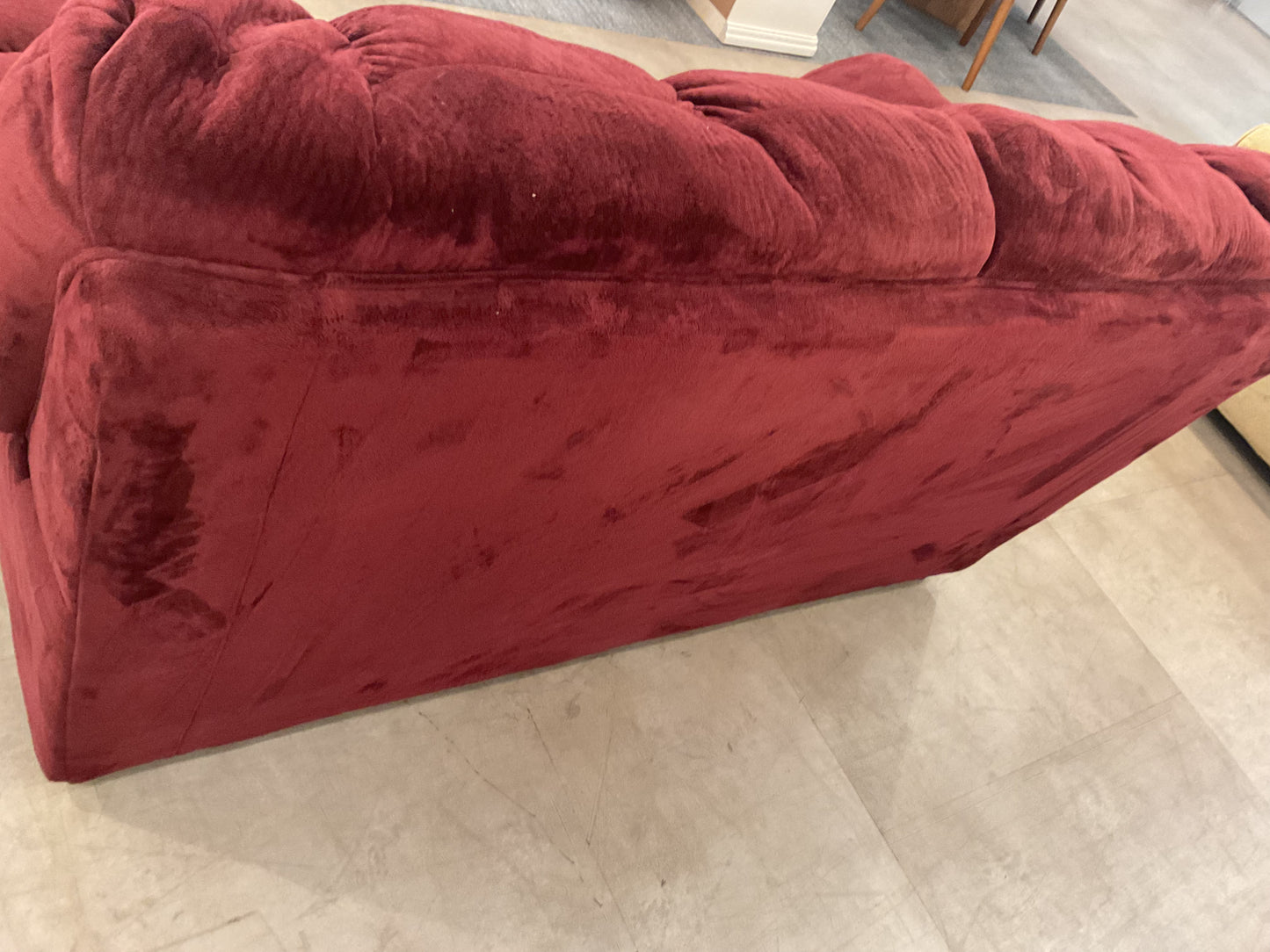 Plump Burgundy Loveseat