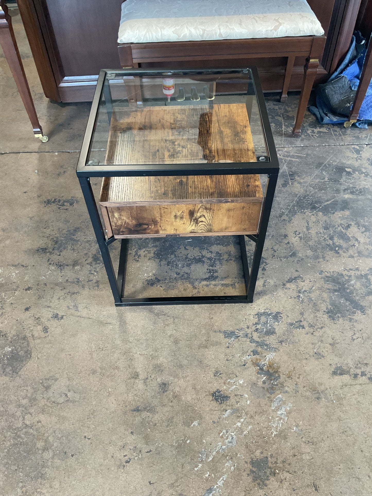 Hidden Drawer End Table **WH**