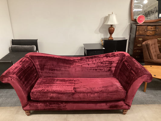 Ruby Red Velvet Sofa
