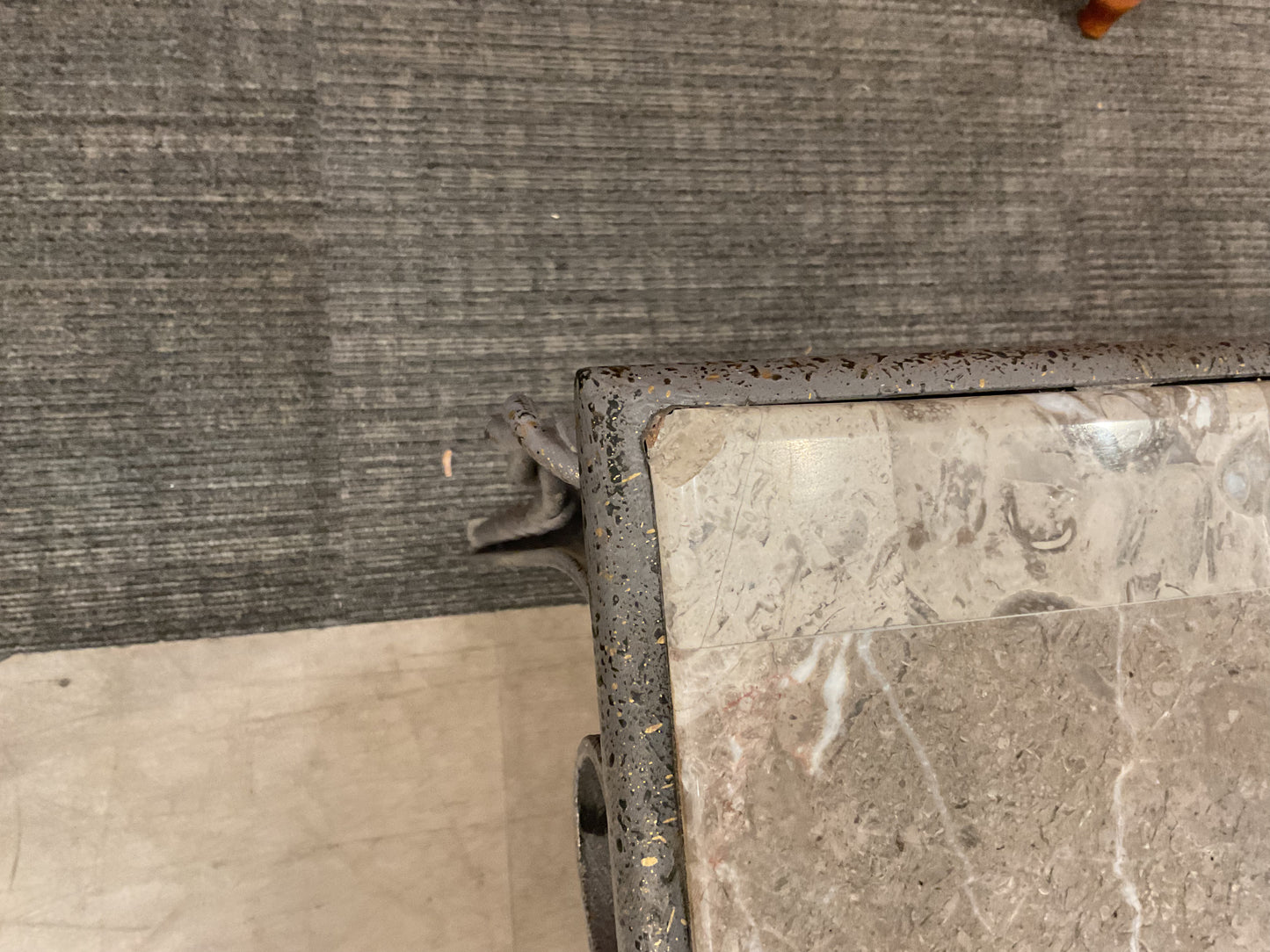 Twisted Marble End Table
