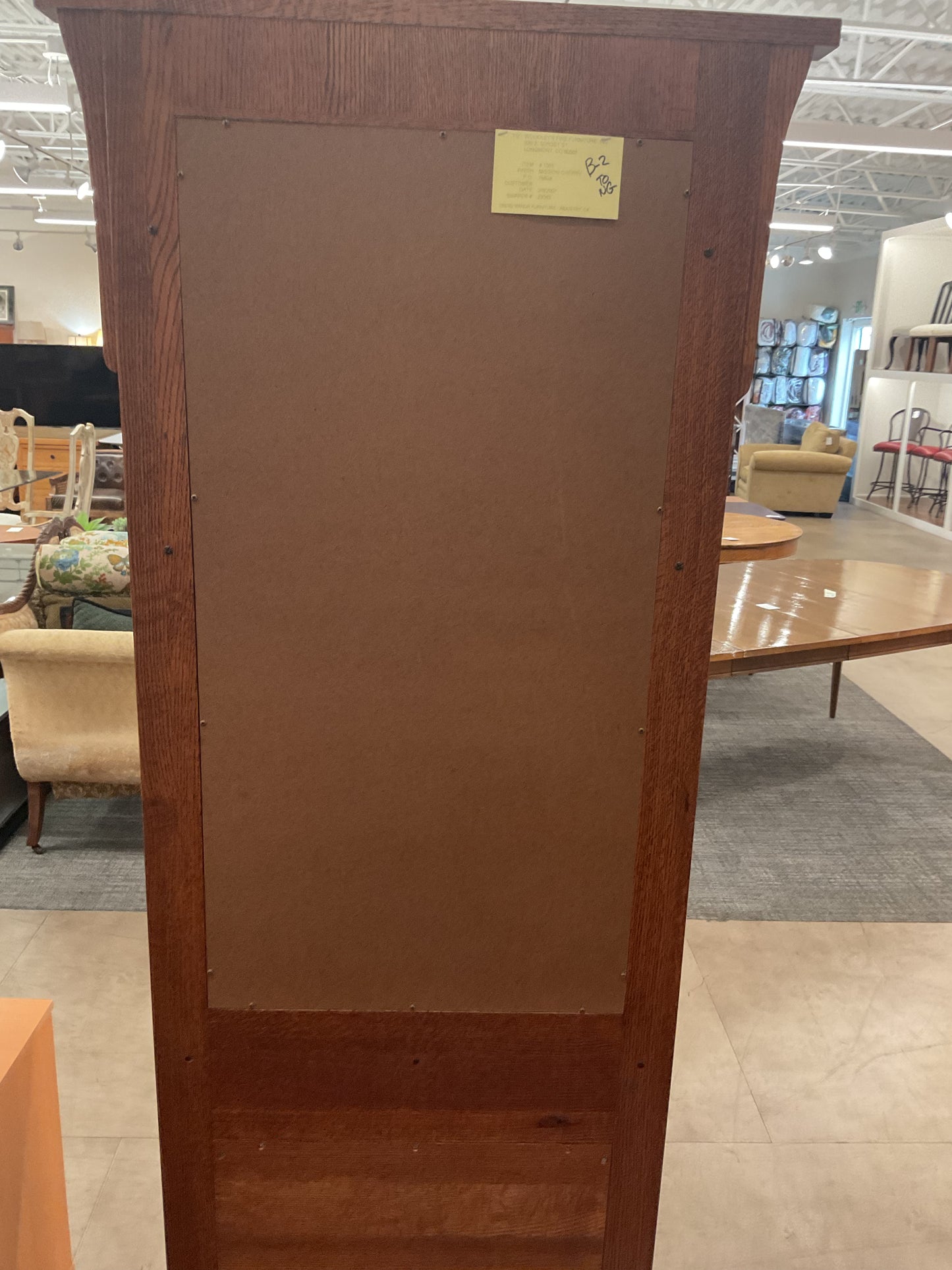 Mission Oak Hall Tree W/Mirror