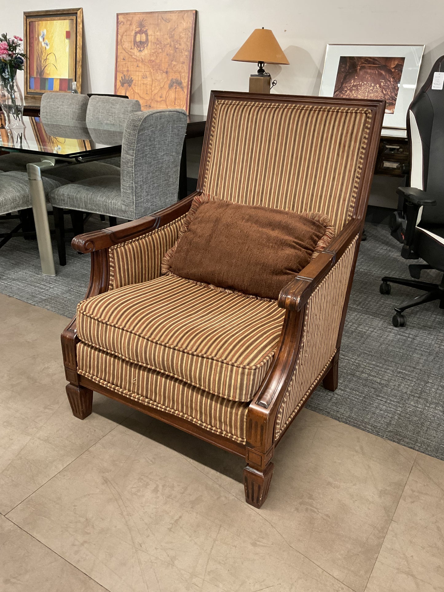 Striped Armchair