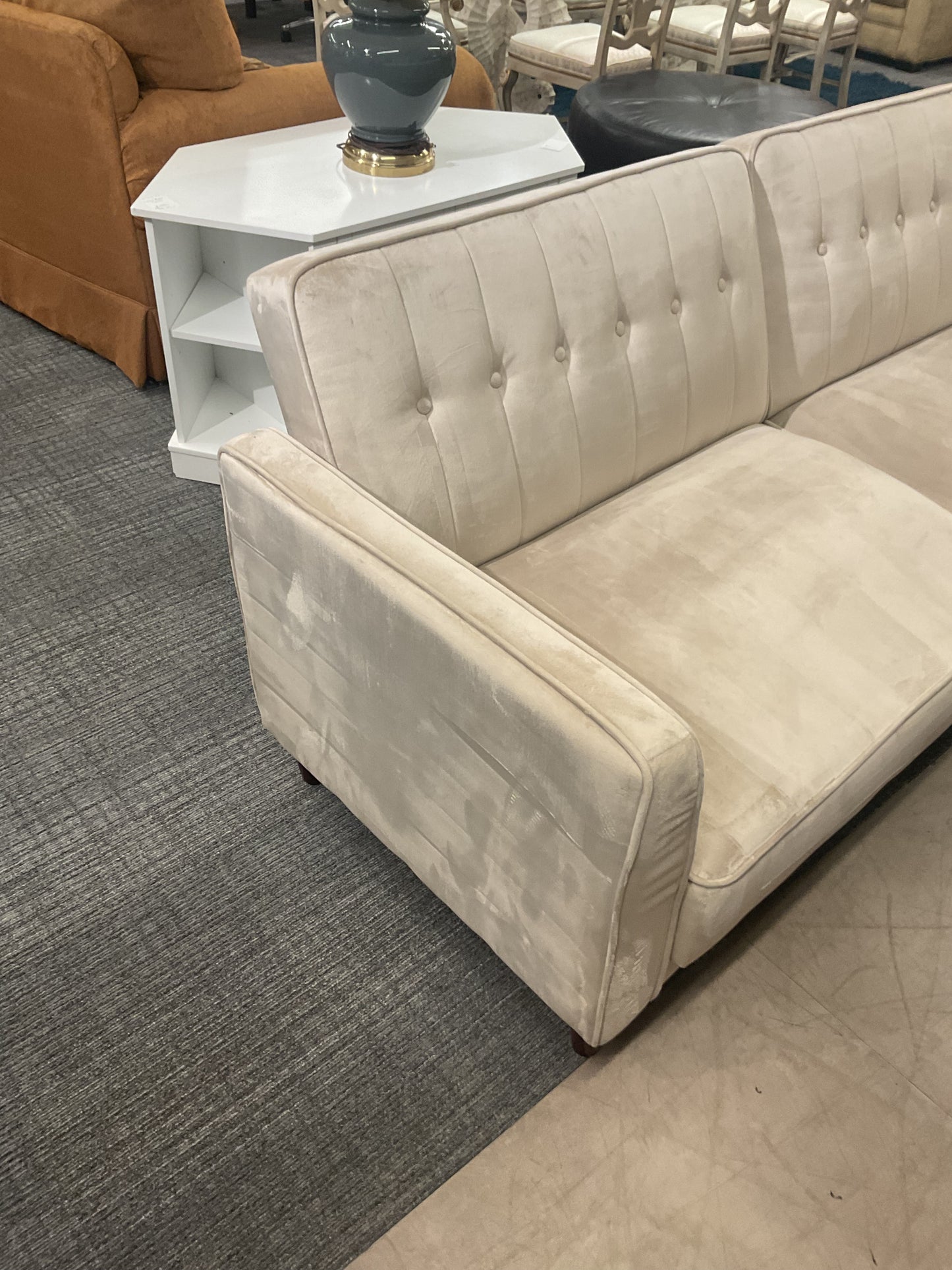 Cream Convertible Sofa Bed