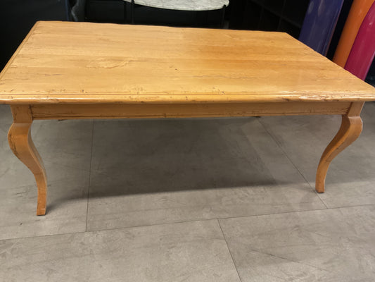 Blonde  Coffee Table W/Cabriole Legs