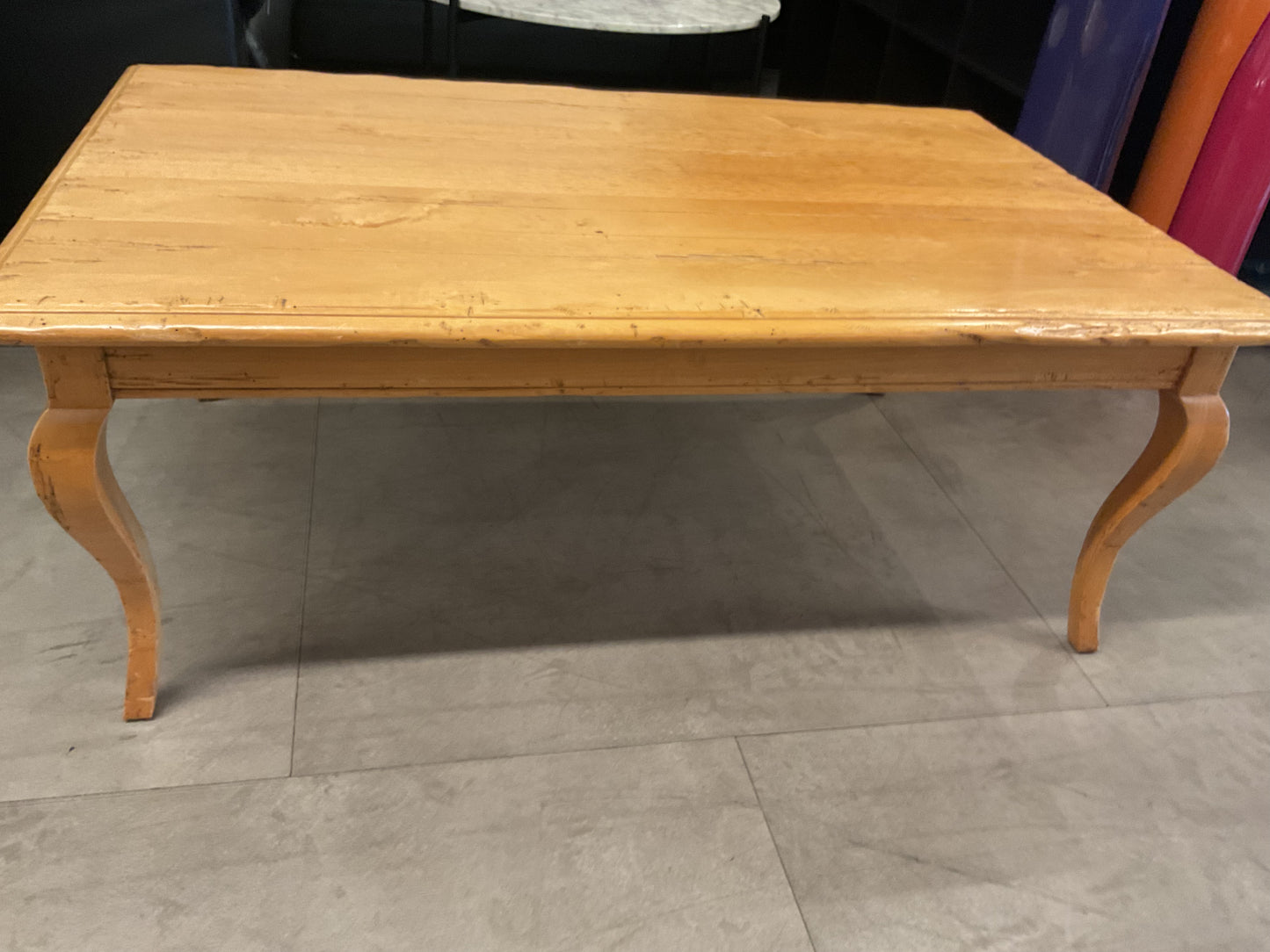 Blonde  Coffee Table W/Cabriole Legs