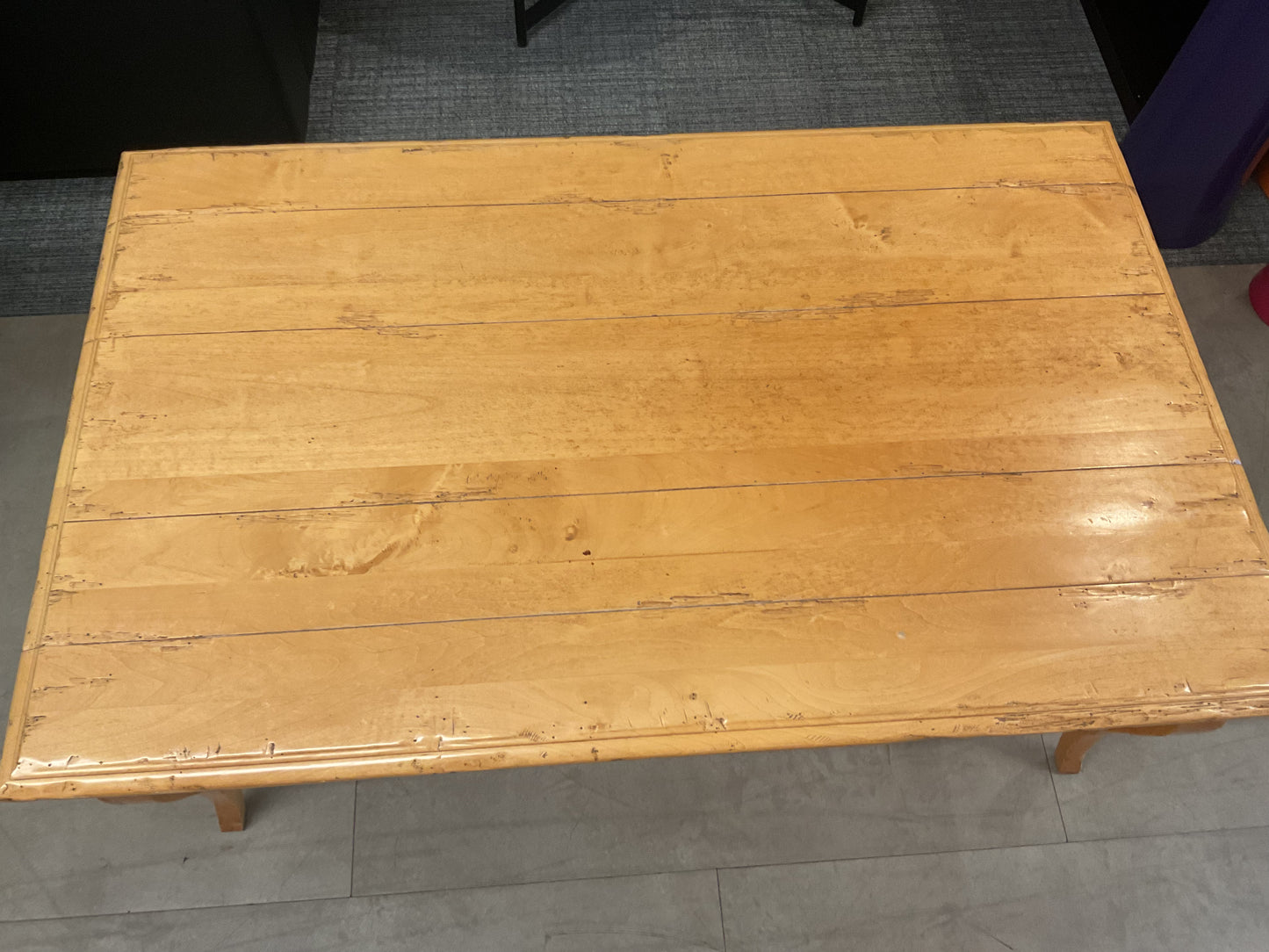 Blonde  Coffee Table W/Cabriole Legs