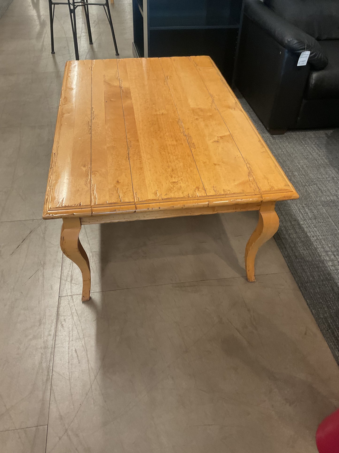 Blonde  Coffee Table W/Cabriole Legs