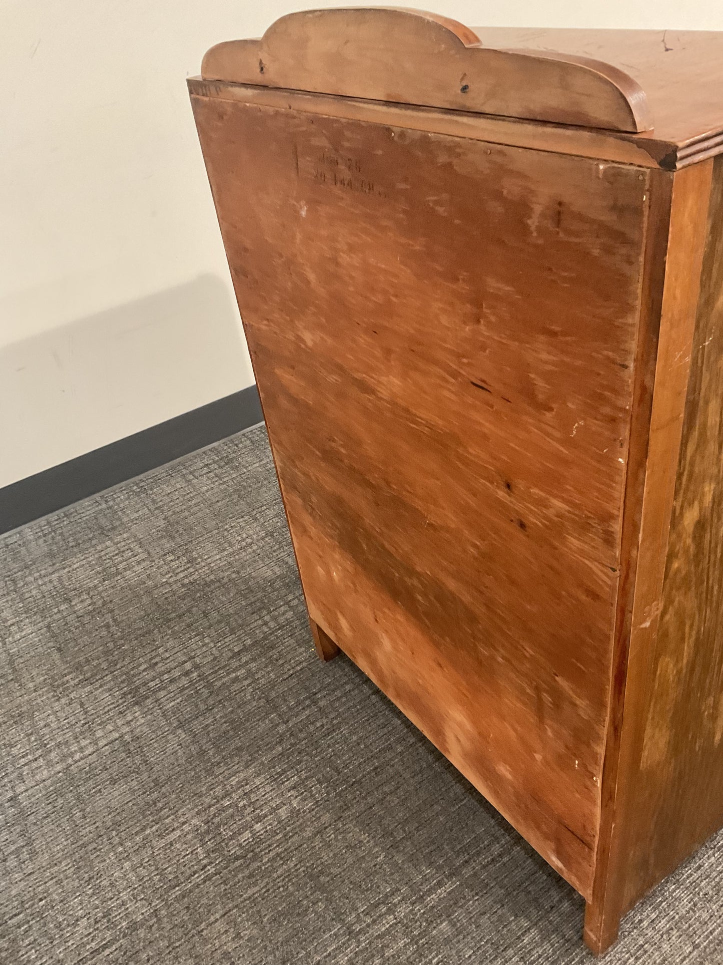 Vintage Waterfall Tallboy Dresser