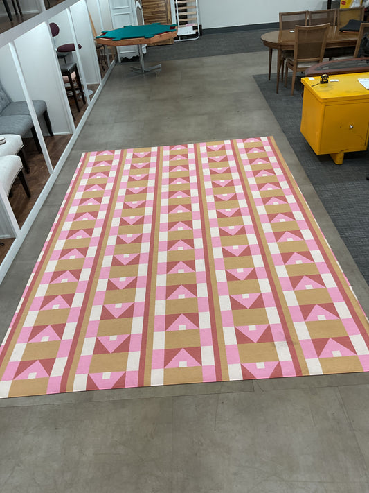 Geo Pink & Tan Rug (R048)