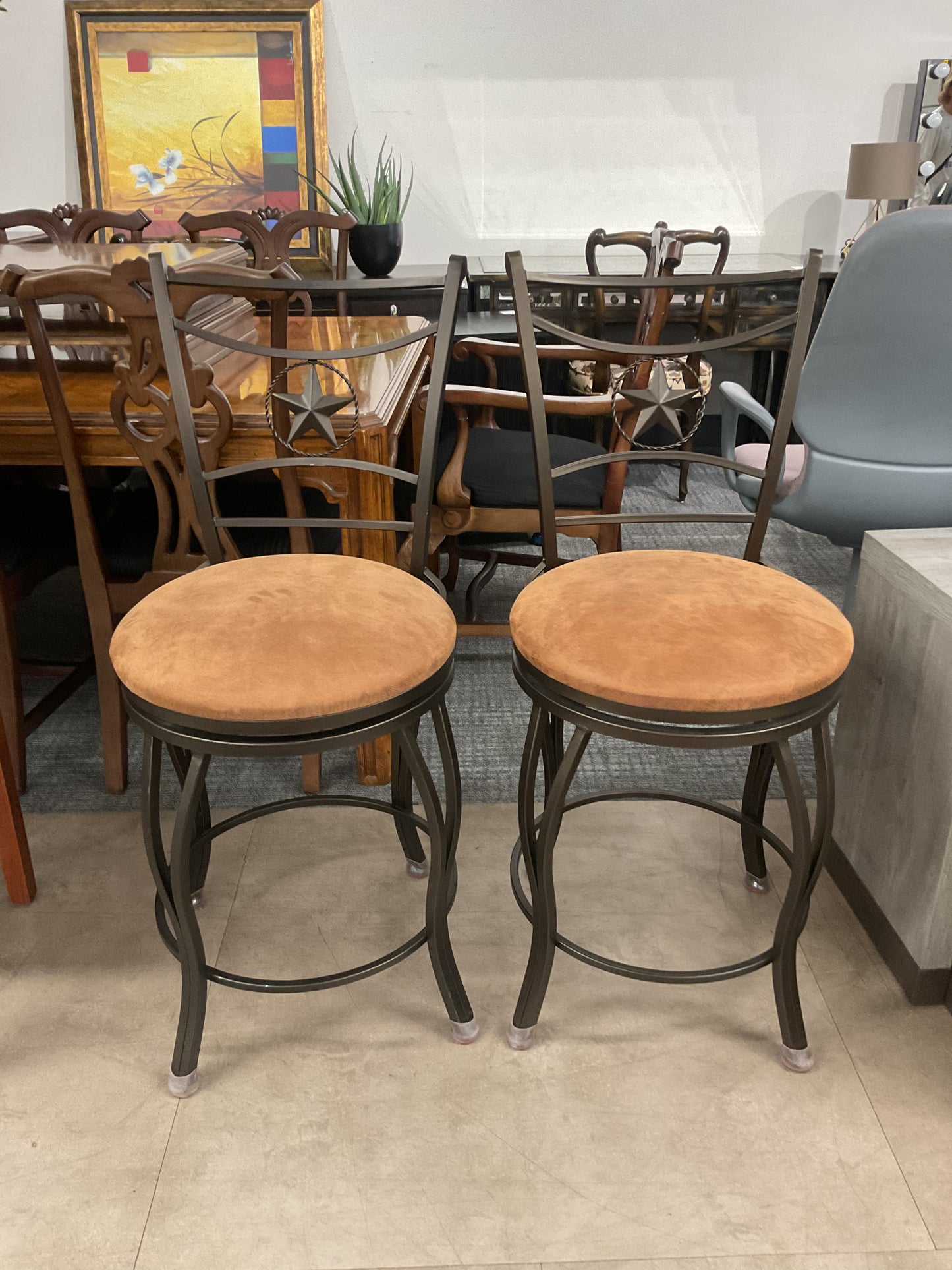Rodeo Barstool Pair