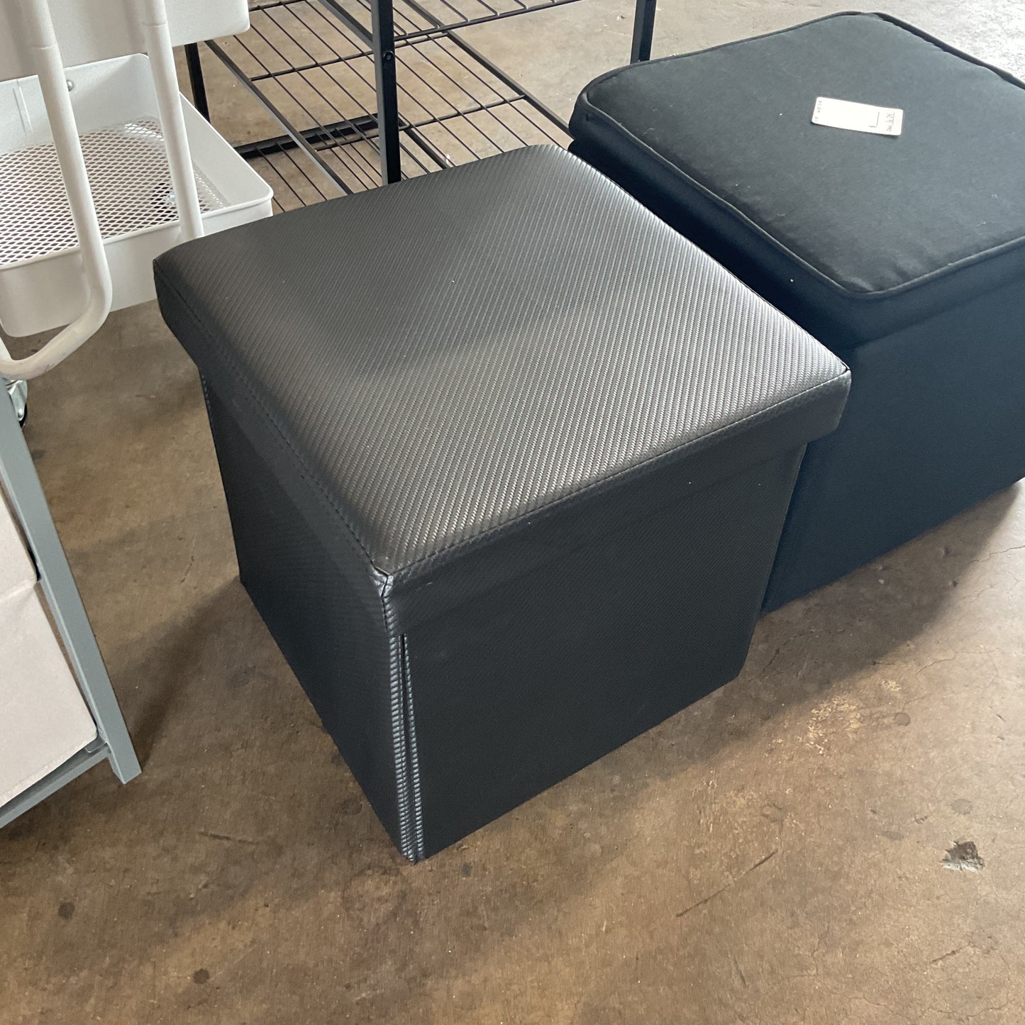 Faux Leather Ottoman **wh
