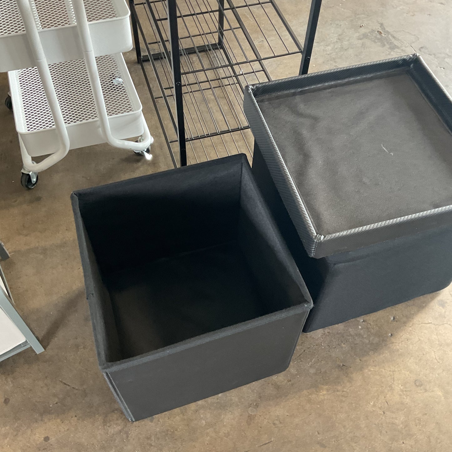 Faux Leather Ottoman **wh