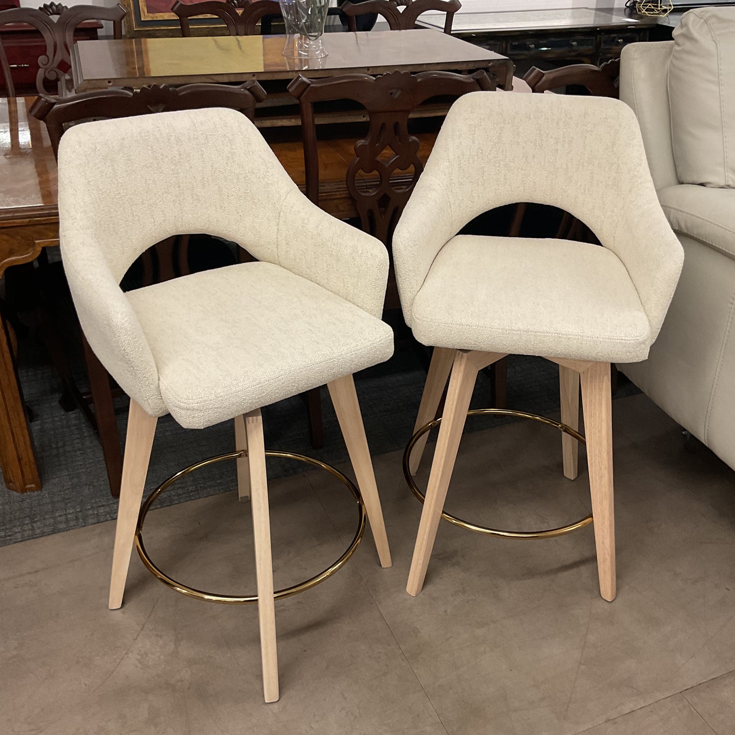Modern Swivel Stool Pair