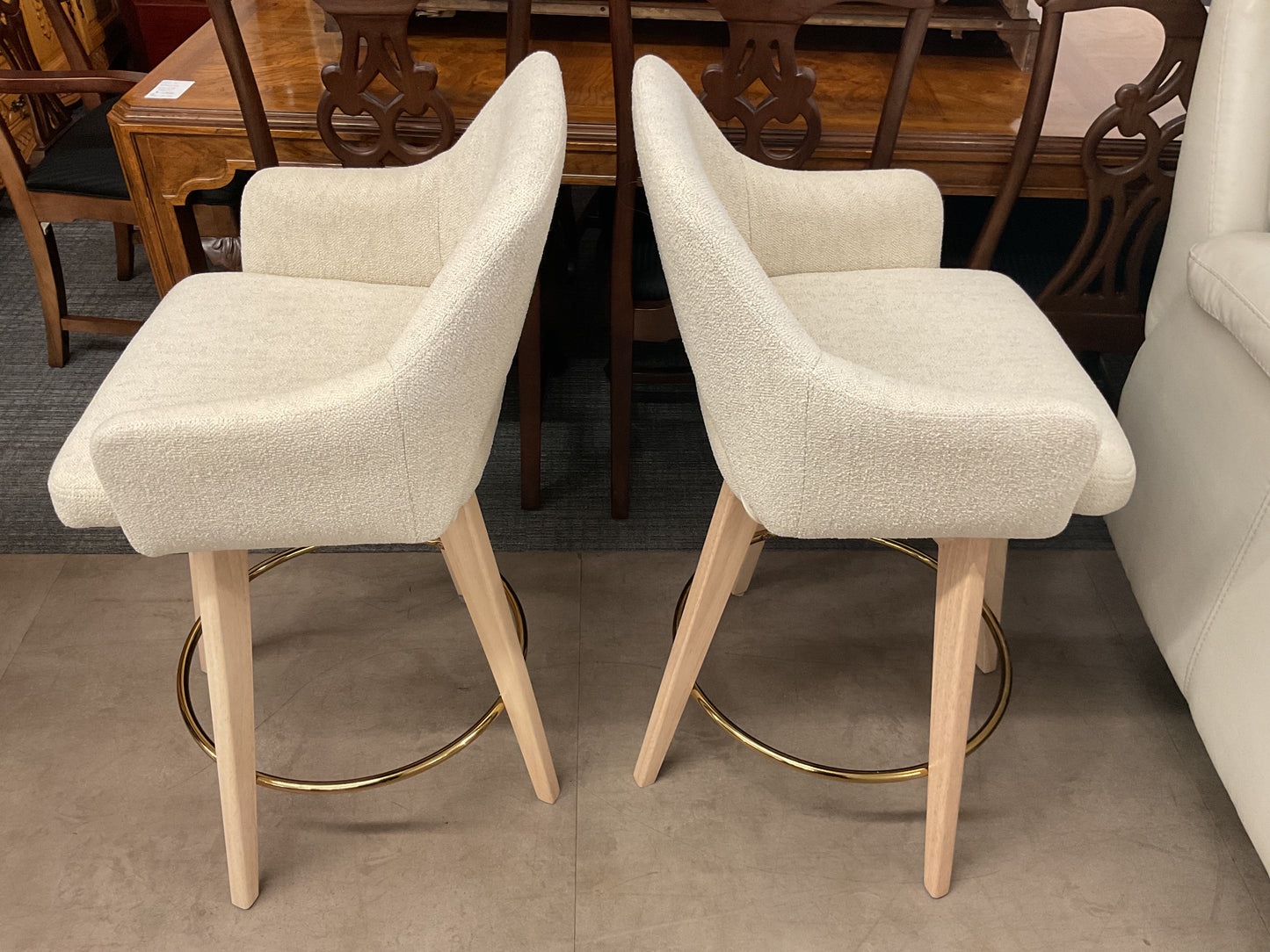 Modern Swivel Stool Pair