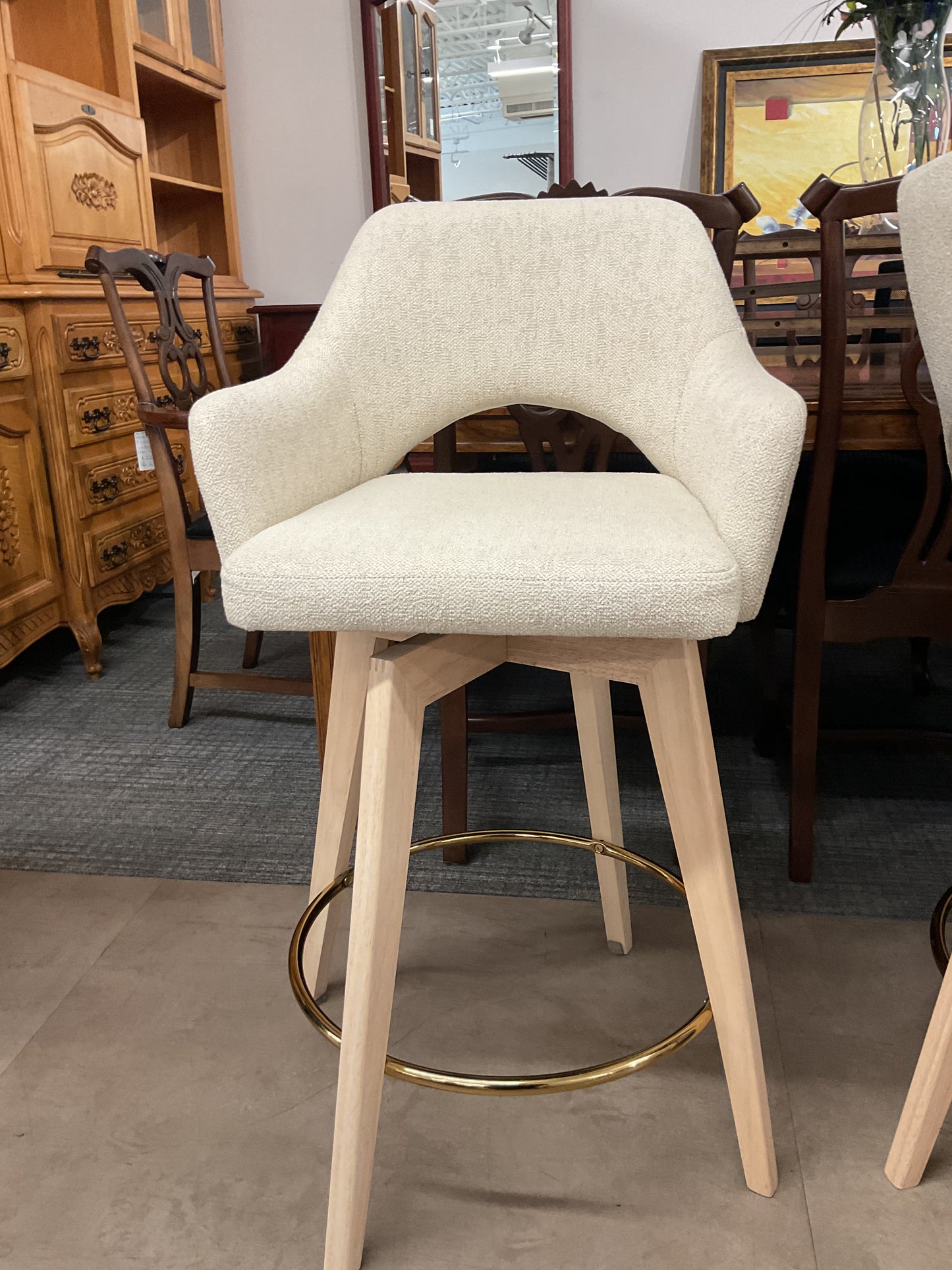 Modern Swivel Stool Pair