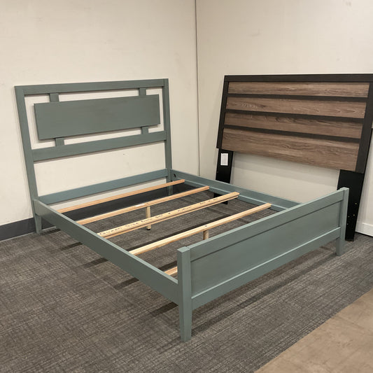 Steel Blue Queen Bed (B028)