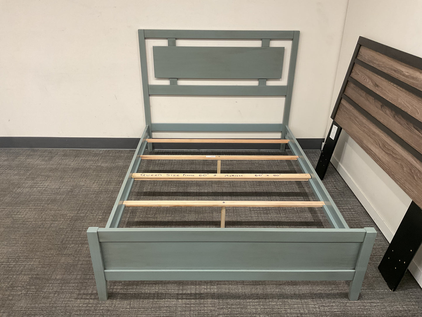 Steel Blue Queen Bed (B028)