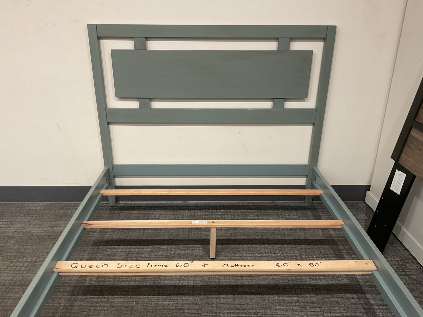 Steel Blue Queen Bed (B028)