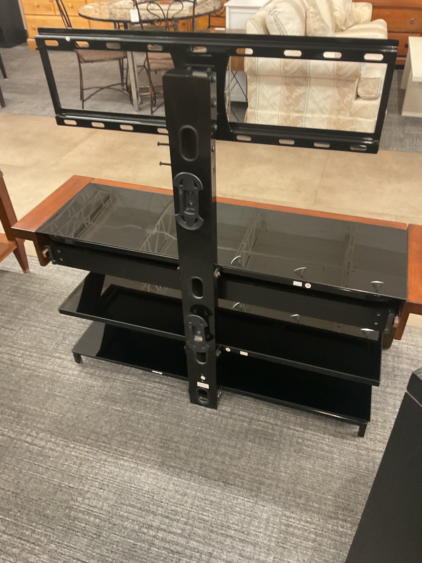 Glass On Wood TV Stand