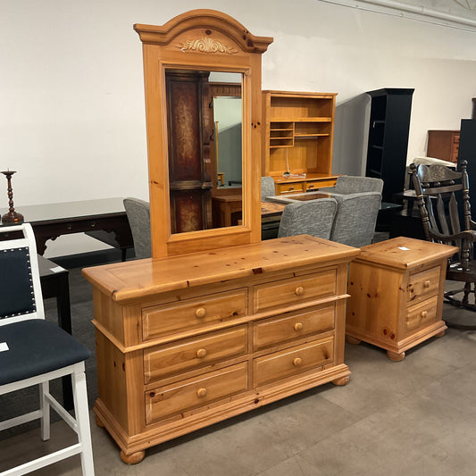 Mirrored Lowboy Dresser