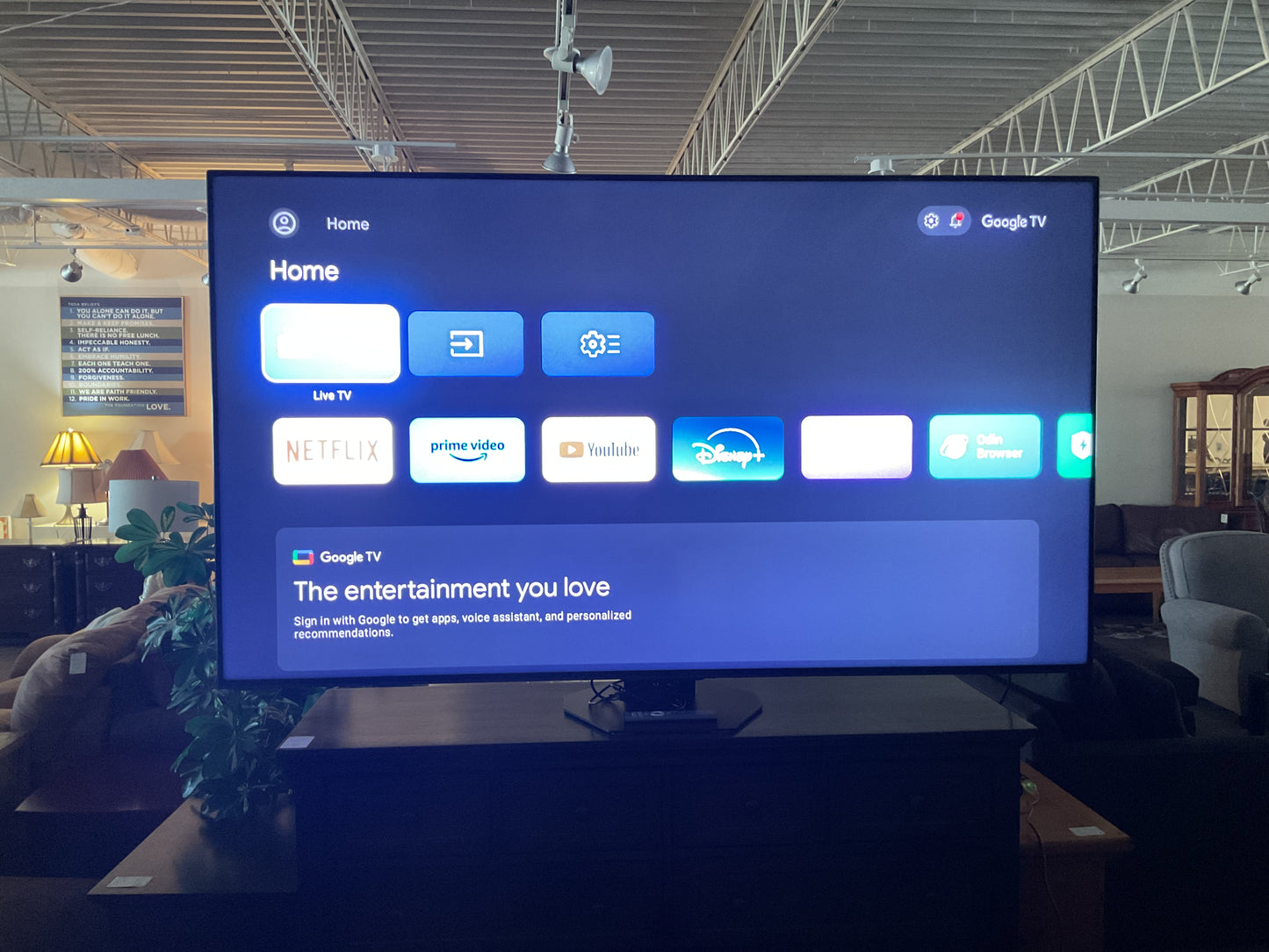 Its A 85” TV
