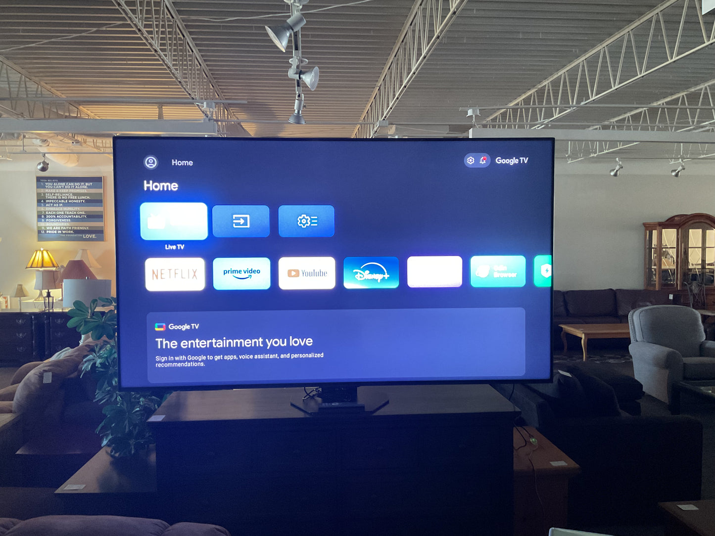 Its A 85” TV