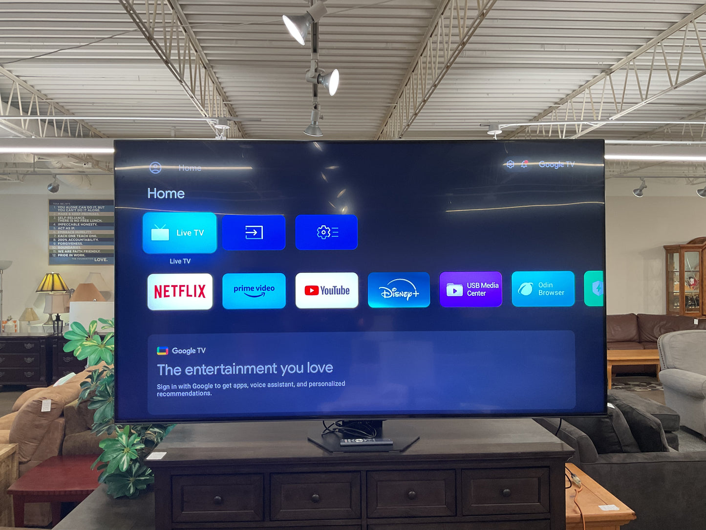 Its A 85” TV