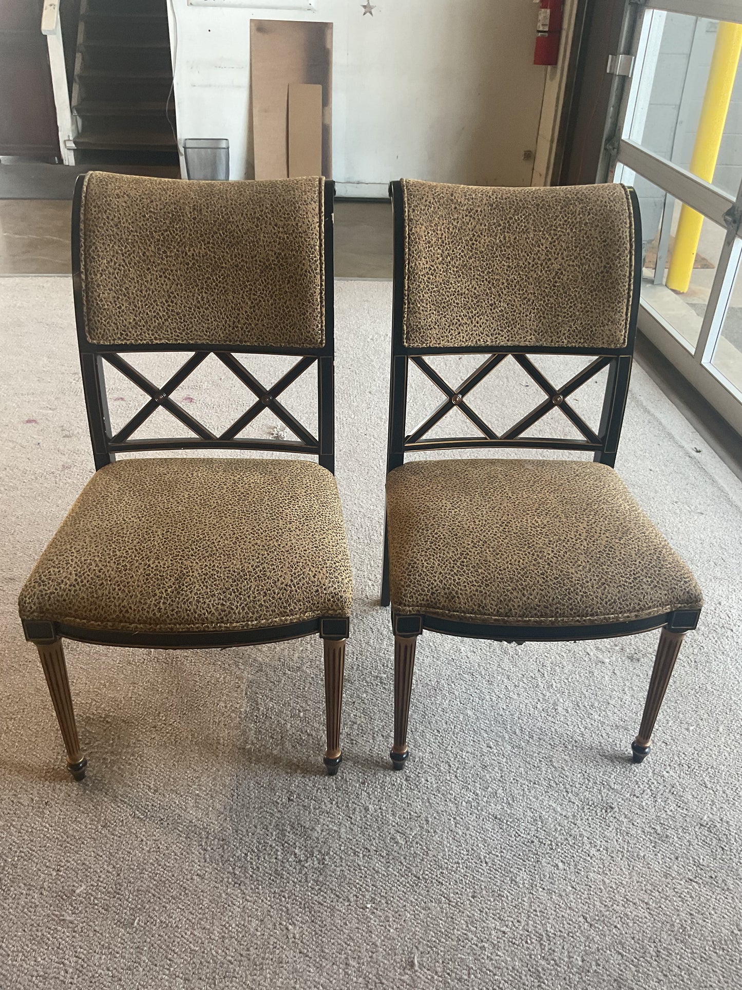 Leopard Chair Set (WH)
