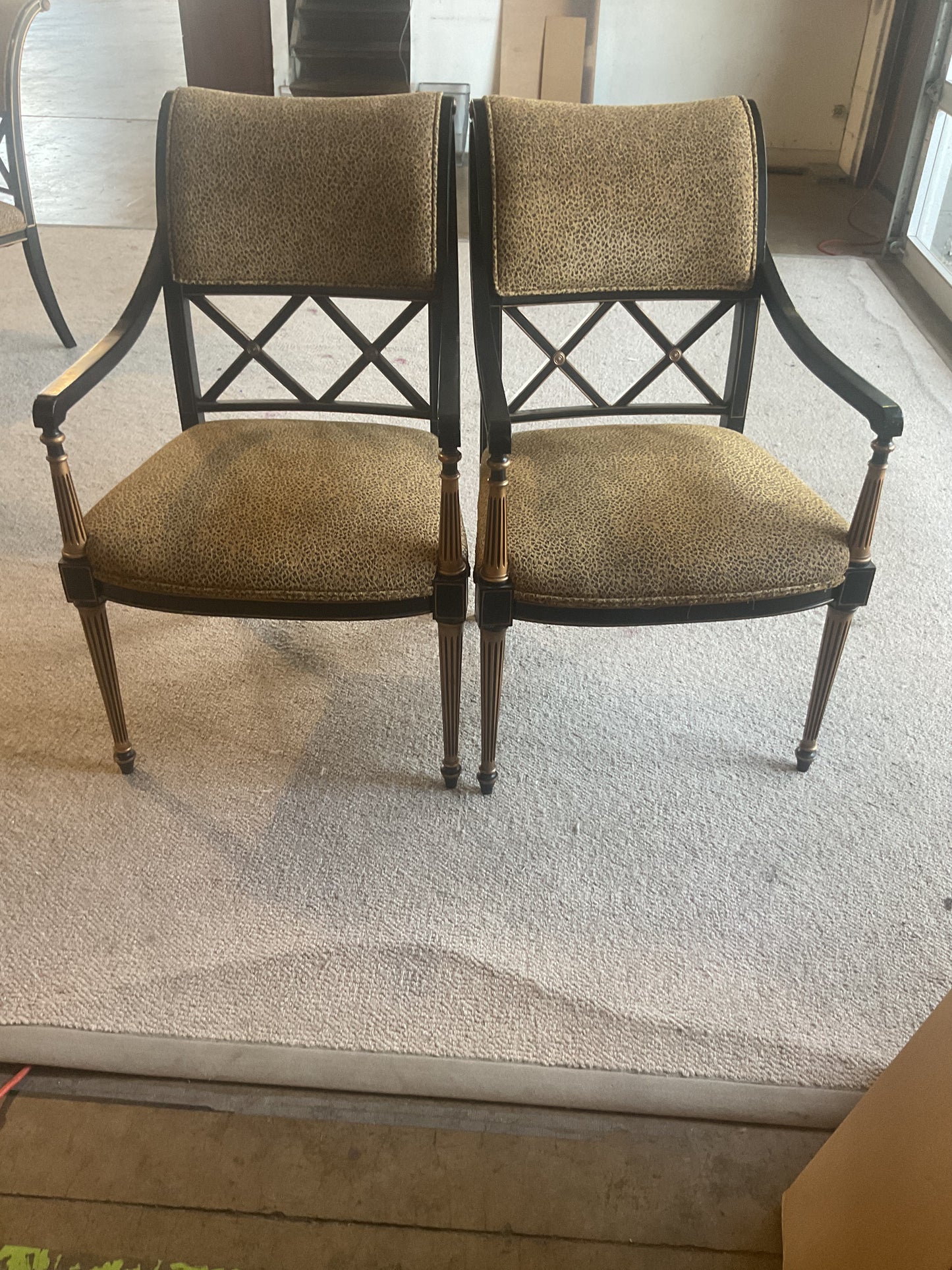 Leopard Chair Set (WH)