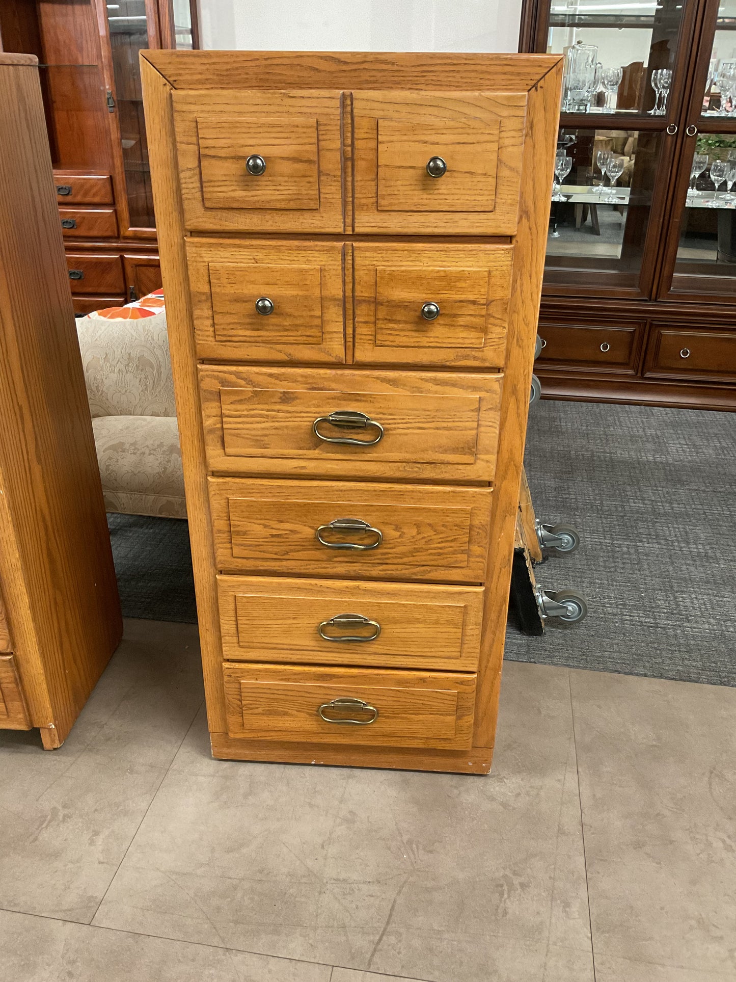 Wood Dresser 8 Drawers