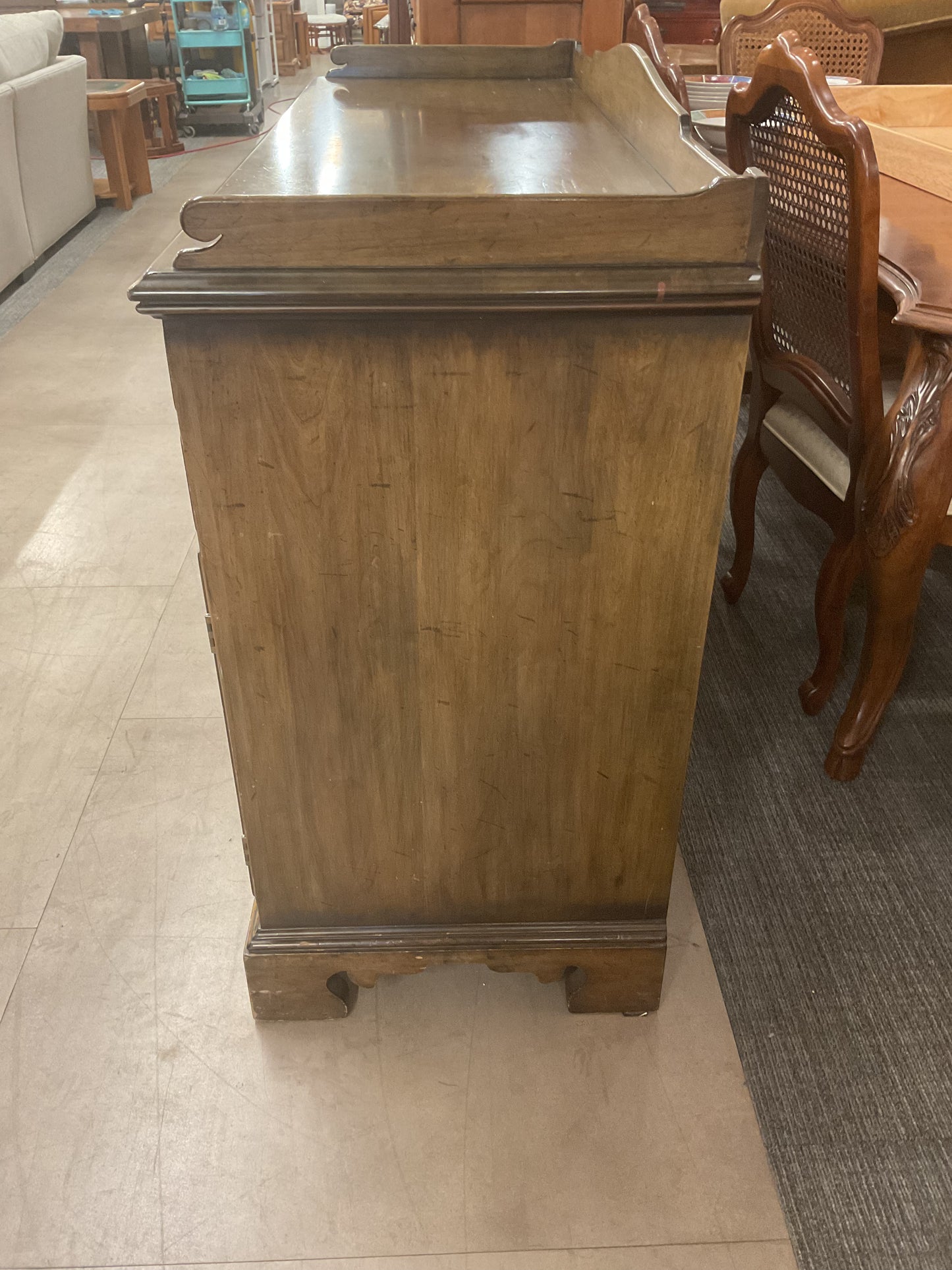 Vintage Dixie wood hutch Buffett