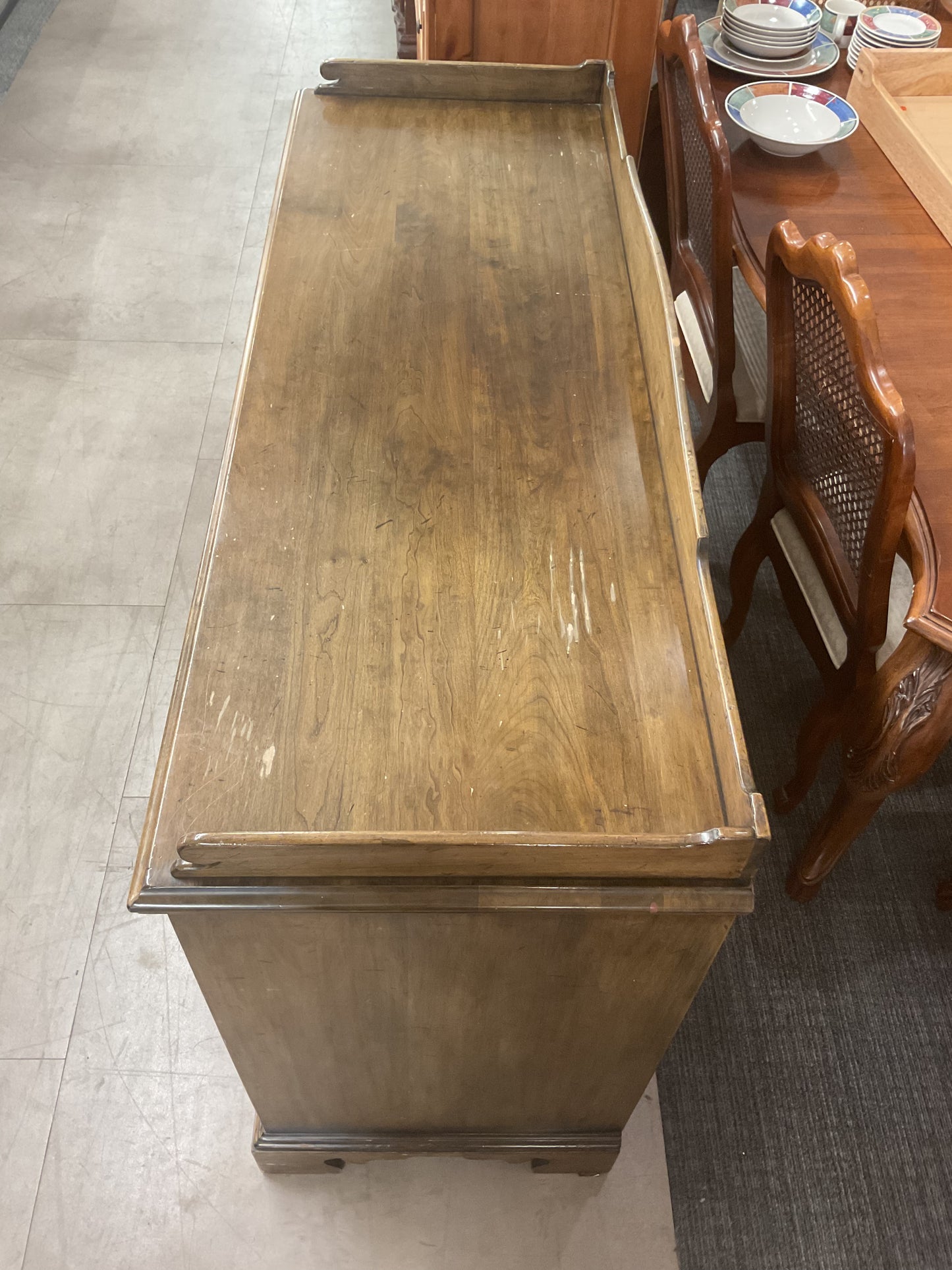 Vintage Dixie wood hutch Buffett