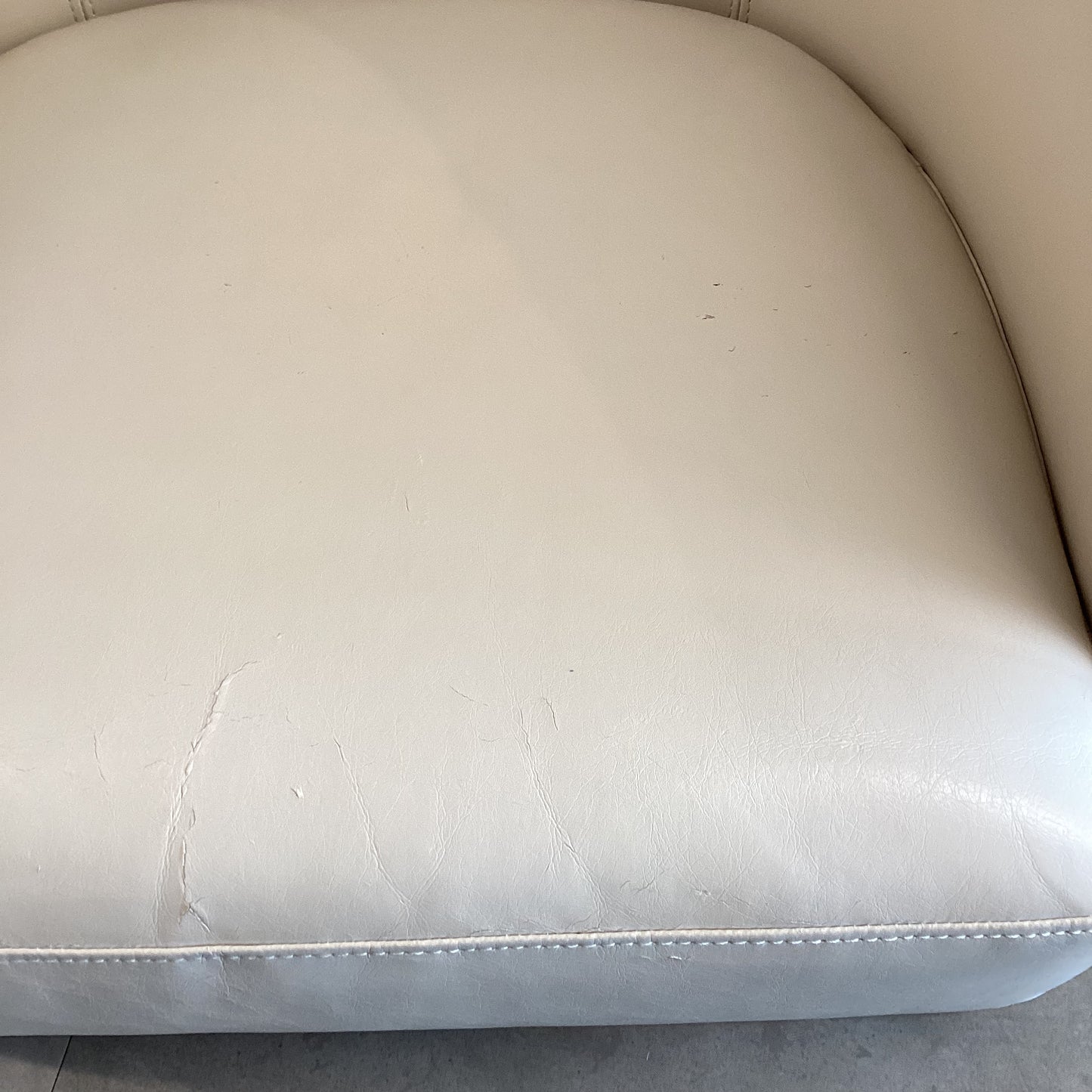 Beige Swivel Barrel Chair